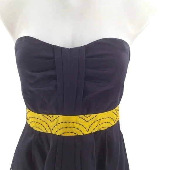 Anthropologie Floreat Floral Embroidered Strapless Dress - Picture 11 of 16